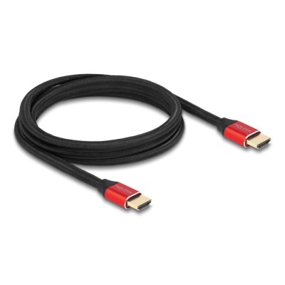 Delock Ultra High Speed HDMI Cable 48 Gbps 8K 60 Hz red 2 m certified 2