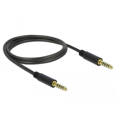 Delock Stereo Jack Cable 4.4 mm 5 pin male to male 1 m black 2