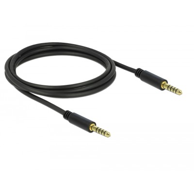 Delock Stereo Jack Cable 4.4 mm 5 pin male to male 2 m black 2
