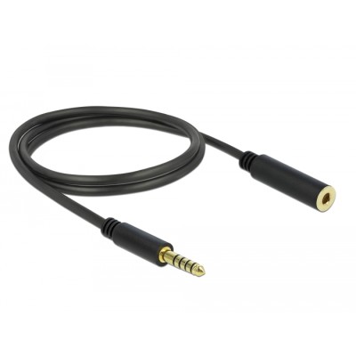 Delock Extension Cable Stereo Jack 4.4 mm 5 pin male to female 1 m black 2