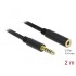 Delock Extension Cable Stereo Jack 4.4 mm 5 pin male to female 2 m black
