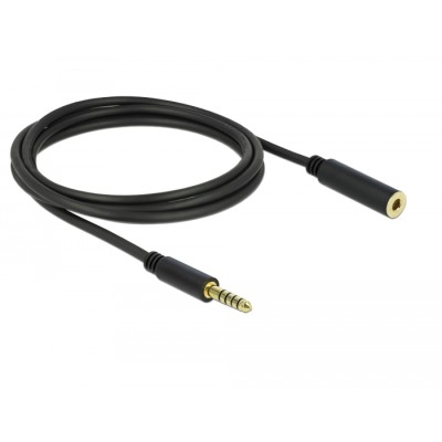 Delock Extension Cable Stereo Jack 4.4 mm 5 pin male to female 2 m black 2