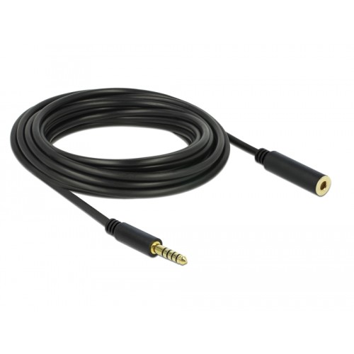 Delock Extension Cable Stereo Jack 4.4 mm 5 pin male to female 5 m black