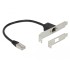 Delock Network Extension Cable RJ45 Cat.5e 30 cm with Standard and Low Profile Slot Bracket