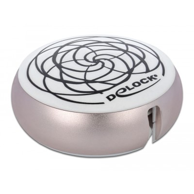 Delock USB 2.0 Retractable Cable Type-A to Lightning™ 8 pin white / pale pink 2