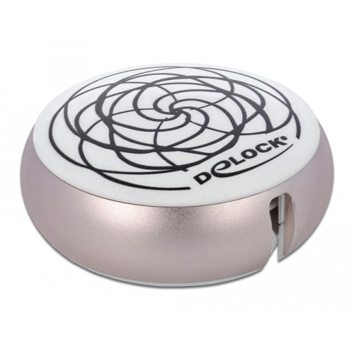 Delock USB 2.0 Retractable Cable Type-A to Lightning™ 8 pin white / pale pink