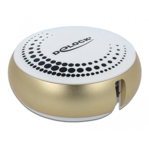 Delock USB 2.0 2 in 1 Retractable Cable Type-A to Micro-B and Lightning™ white / gold