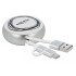 Delock USB 2.0 2 in 1 Retractable Cable Type-A to Micro-B and USB-C™ white / silver