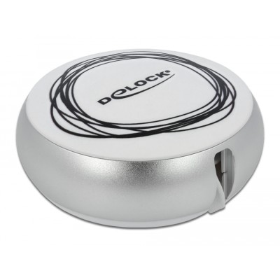 Delock USB 2.0 2 in 1 Retractable Cable Type-A to Micro-B and USB-C™ white / silver 2
