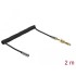 Delock Coiled Cable Extension 3.5 mm 3 pin Stereo Jack male to Stereo Jack female with 6.35 mm screw adapter 2 m