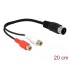 Delock DIN Cable diode plug 5 pin to 2 x RCA female 20 cm