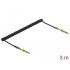 Delock Coiled Cable 3.5 mm 3 pin Stereo Jack male to Stereo Jack male with screw adapter 3 m