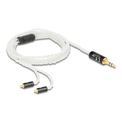 Delock Audio Cable 3.5 mm 3 pin stereo jack male to 2 x MMCX male 1.20 m 2