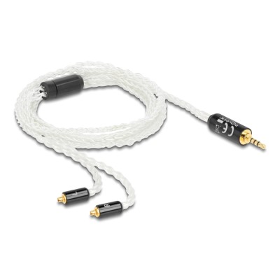 Delock Audio Cable 2.5 mm 4 pin stereo jack male to 2 x MMCX male 1.20 m 2