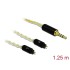 Delock Audio Cable 3.5 mm 4 pin stereo jack male to 2 x 2 pin male 1.25 m