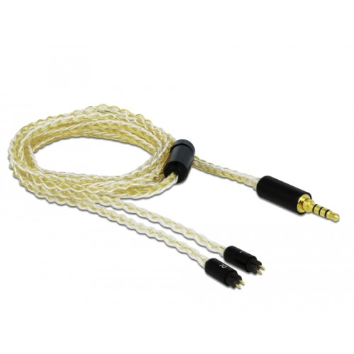 Delock Audio Cable 3.5 mm 4 pin stereo jack male to 2 x 2 pin male 1.25 m