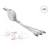Delock USB Type-A 3 in 1 Retractable Charging Cable for Lightning™ / Micro USB / USB Type-C™ white
