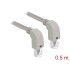 Delock Network cable RJ45 Cat.5e SF/UTP downwards / downwards angled 0.5 m