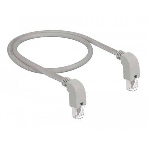 Delock Network cable RJ45 Cat.5e SF/UTP downwards / downwards angled 1 m