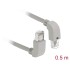 Delock Network cable RJ45 Cat.6 S/FTP upwards / downwards angled 0.5 m