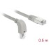 Delock Network cable RJ45 Cat.6 S/FTP downwards angled / straight 0.5 m