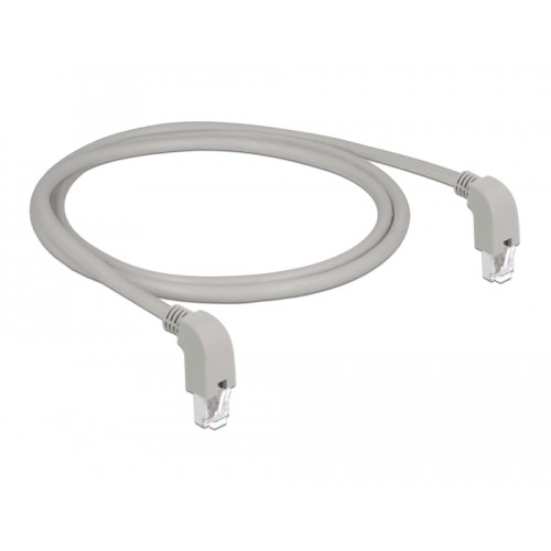 Delock Network cable RJ45 Cat.6 S/FTP downwards / downwards angled 1 m