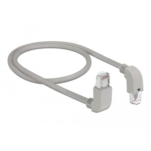 Delock Network cable RJ45 Cat.6A S/FTP upwards / downwards angled 0.5 m