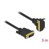 Delock DVI Cable 24+1 male to 24+1 male angled 3 m