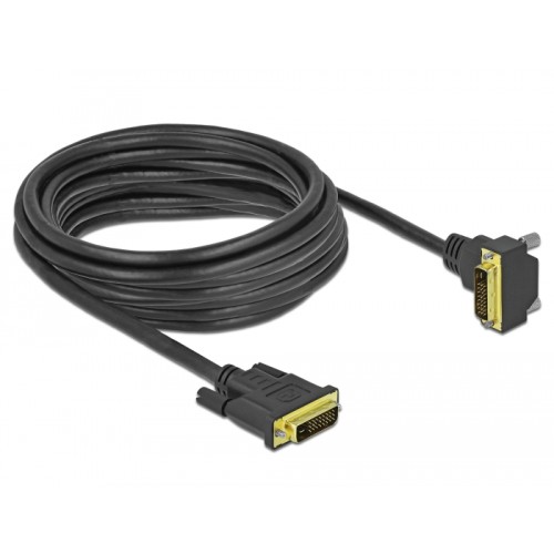 Delock DVI Cable 24+1 male to 24+1 male angled 5 m