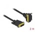 Delock DVI Cable 18+1 male to 18+1 male angled 2 m