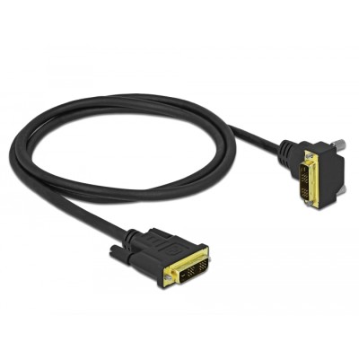 Delock DVI Cable 18+1 male to 18+1 male angled 2 m 2