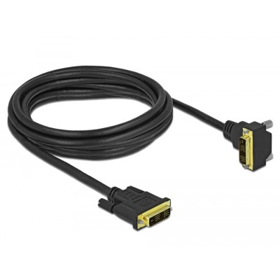 Delock DVI Cable 18+1 male to 18+1 male angled 3 m 2