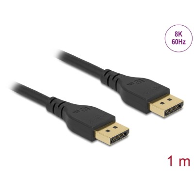 Delock DisplayPort cable 8K 60 Hz 1 m DP 8K certified without latch