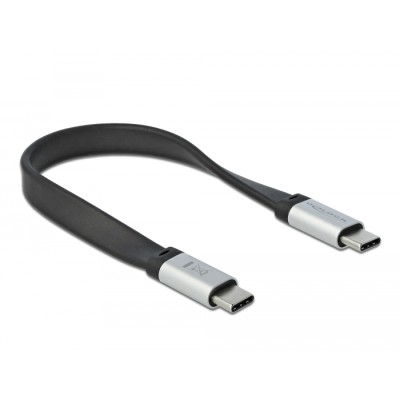 Delock USB 3.2 Gen 2 FPC Flat Ribbon Cable USB Type-C™ to USB Type-C™ 22 cm PD 3 A E-Marker 2
