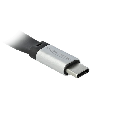 Delock USB 3.2 Gen 2 FPC Flat Ribbon Cable USB Type-C™ to USB Type-C™ 22 cm PD 3 A E-Marker