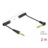 Delock Coiled Cable 6.35 mm 2 pin Mono Jack male to Mono Jack male angled 2 m black