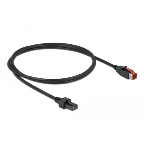 Delock PoweredUSB cable male 24 V to 2 x 4 pin male 1 m for POS printers and terminals