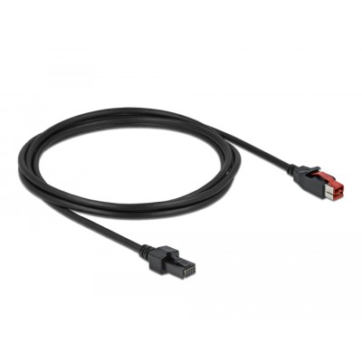 Delock PoweredUSB cable male 24 V to 2 x 4 pin male 2 m for POS printers and terminals 2
