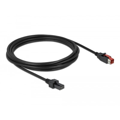 Delock PoweredUSB cable male 24 V to 2 x 4 pin male 3 m for POS printers and terminals 2