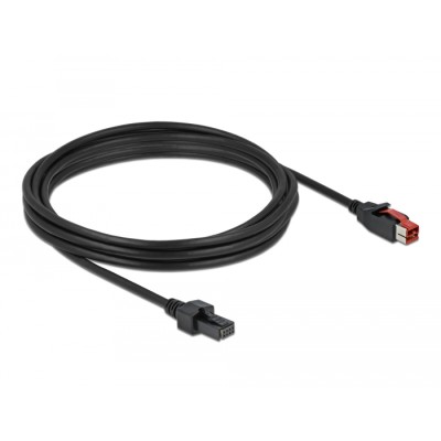 Delock PoweredUSB cable male 24 V to 2 x 4 pin male 4 m for POS printers and terminals 2