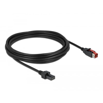 Delock PoweredUSB cable male 24 V to 2 x 4 pin male 5 m for POS printers and terminals 2