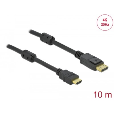 Delock Passive DisplayPort 1.2 to HDMI Cable 4K 30 Hz 10 m