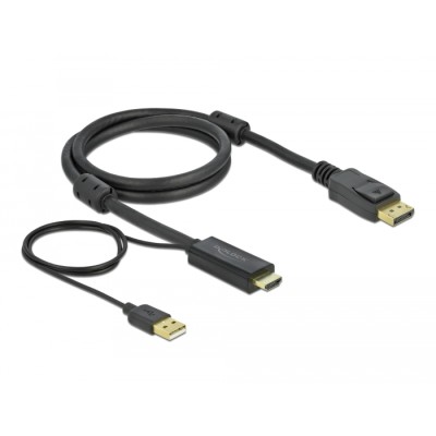 Delock HDMI to DisplayPort cable 4K 30 Hz 1 m 2