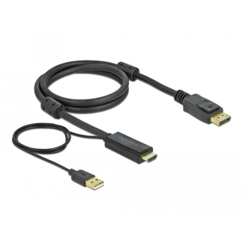 Delock HDMI to DisplayPort cable 4K 30 Hz 1 m