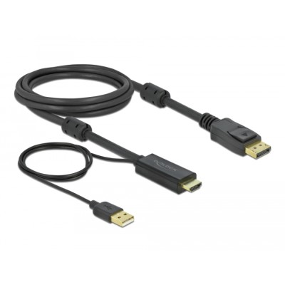 Delock HDMI to DisplayPort cable 4K 30 Hz 2 m 2