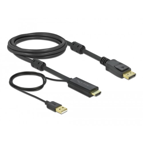Delock HDMI to DisplayPort cable 4K 30 Hz 2 m