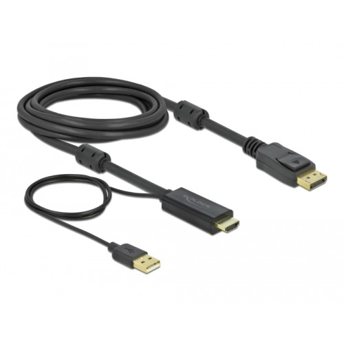 Delock HDMI to DisplayPort cable 4K 30 Hz 3 m
