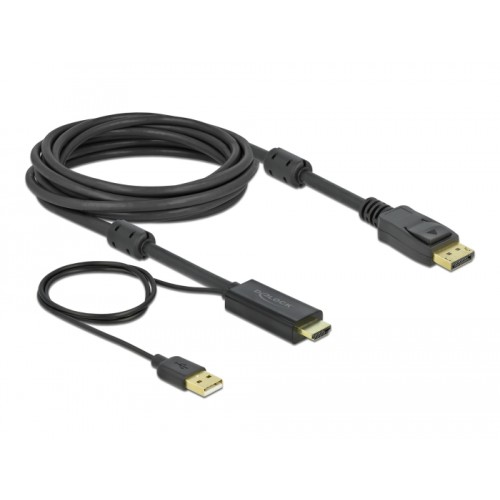 Delock HDMI to DisplayPort cable 4K 30 Hz 5 m