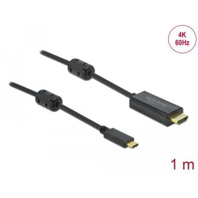 Delock Active USB Type-C™ to HDMI Cable (DP Alt Mode) 4K 60 Hz 1 m