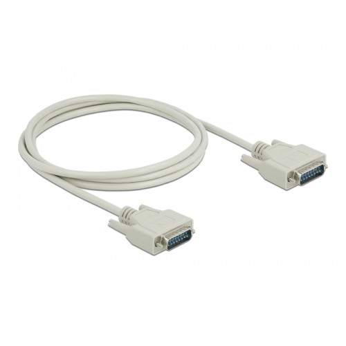 Delock Serial Cable D-Sub15 male to male 2 m